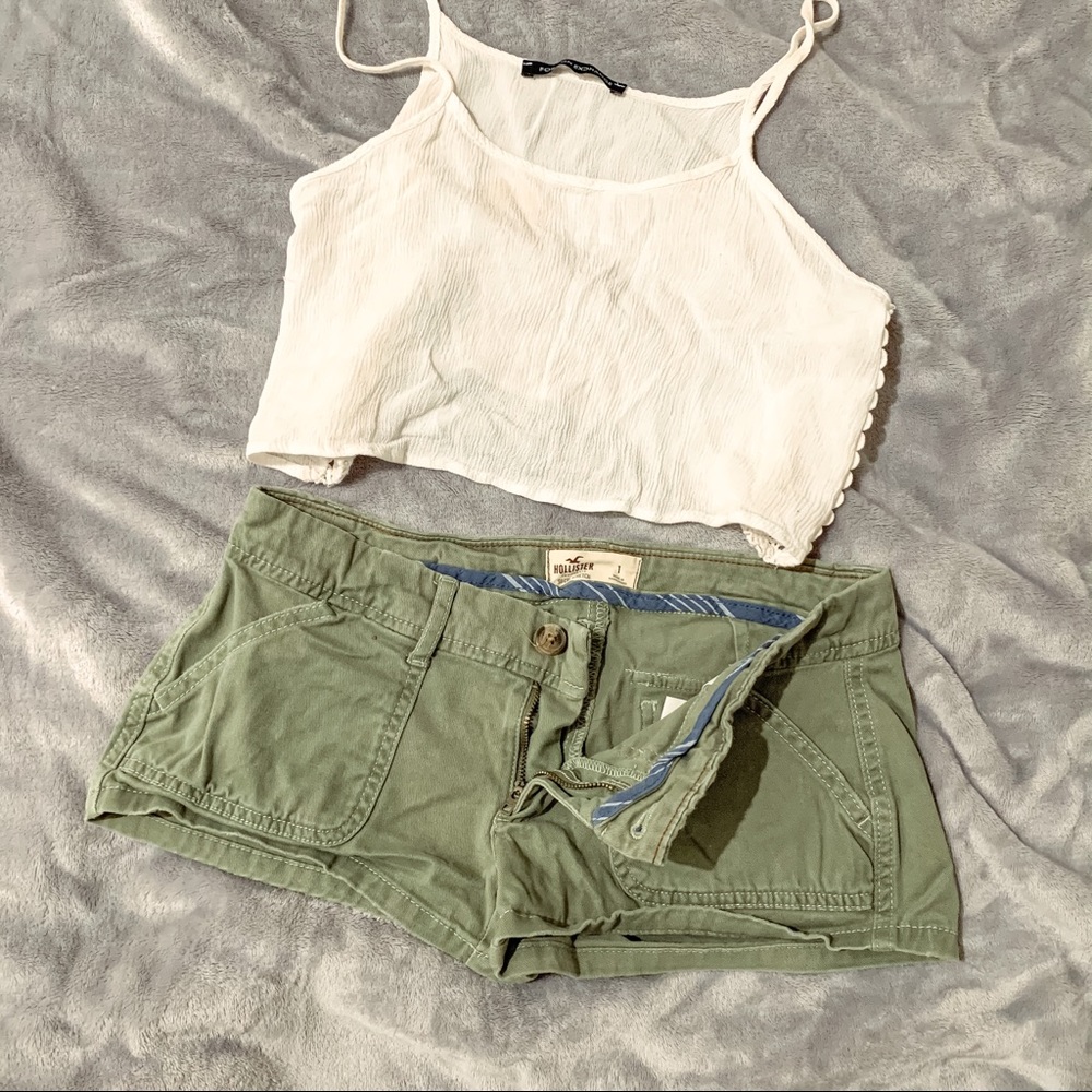 Hollister Green Shorts